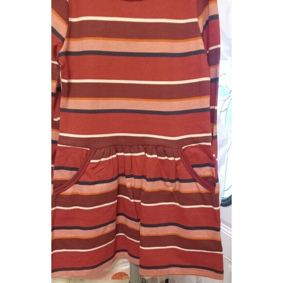 Pumpkin Patch Girls Burgundy Pink Stripe Fleece Pocket Dress Size 4 NWT! Cute! - Picture 5 of 9